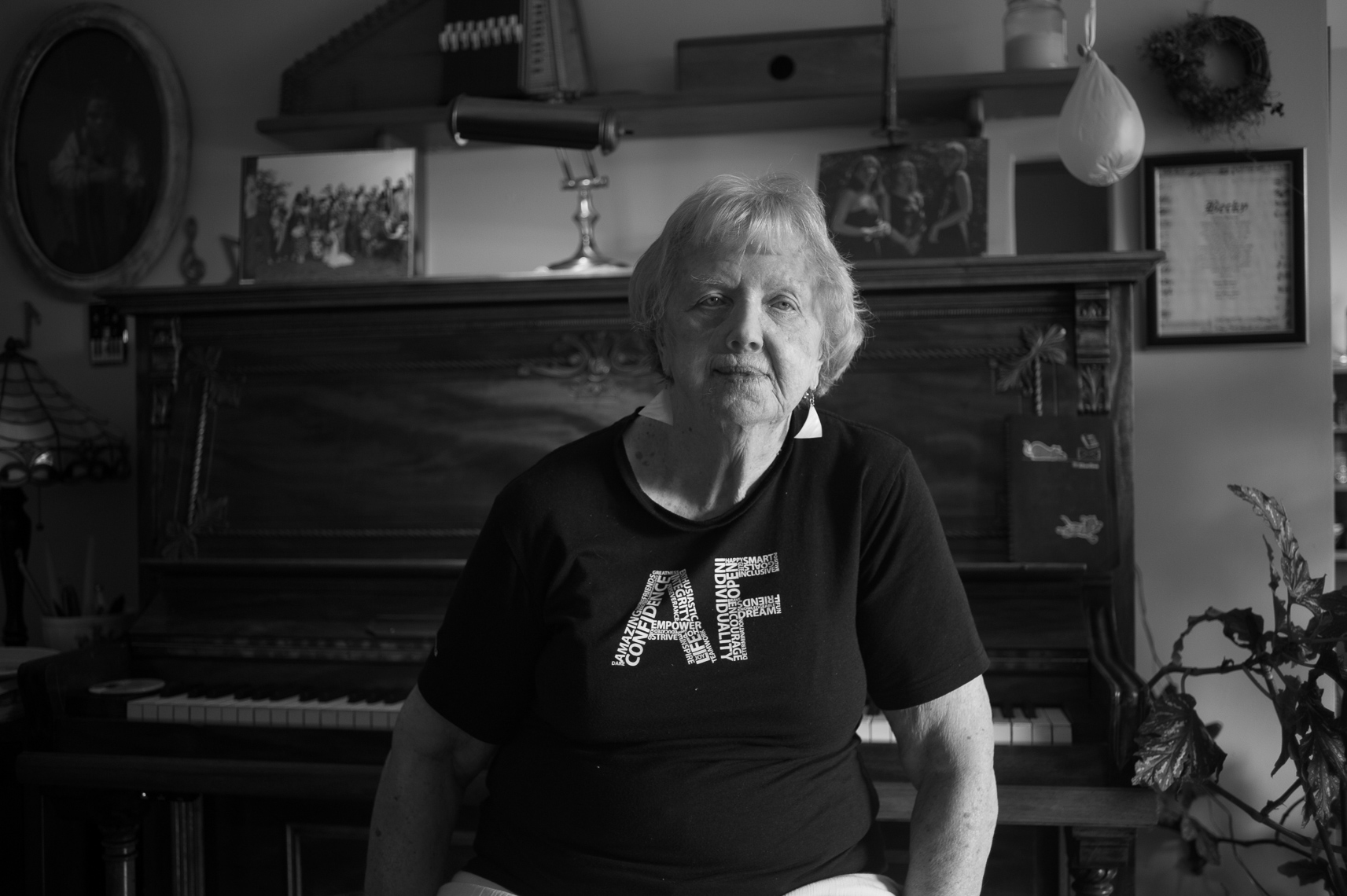 Becky at the piano